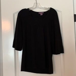 Bell sleeve black sweater